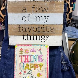 2 Decorative Wooden Signs with Inspirational Quotes